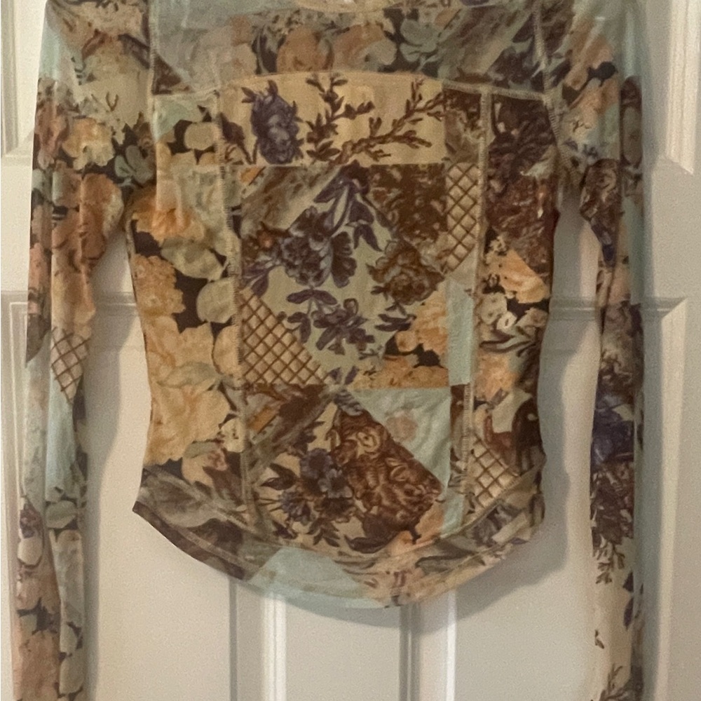 Floral Patchwork Long Sleeve Top